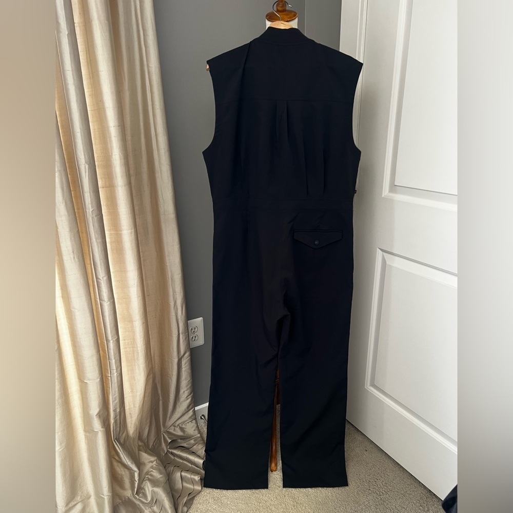 Adidas Black Zip-Up sleeveless jumpsuit with Logo - Picture 3 of 9
